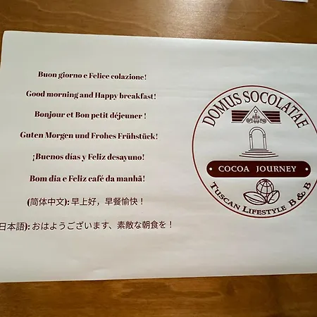 ベッド・アンド・ブレックファスト Domus Socolatae Cocoa Journey Tuscan Lifestyle